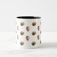 Personalised Cute Family Face 2 Photos Mug