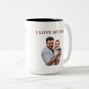 Personalised Cute Family Face 2 Photos Mug