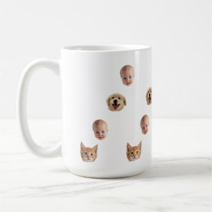 Personalised Cute Family Face 2 Photos Mug
