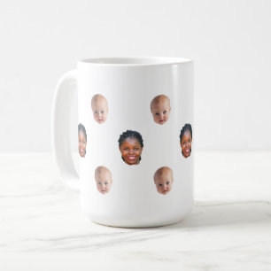 Personalised Cute Family Face 2 Photos Mug