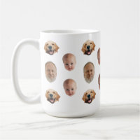 Personalised Cute Family Face 3 Photos Mug