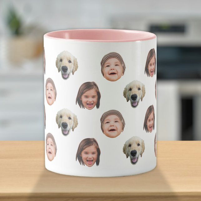Personalised Cute Family Face 3 Photos Mug (Creator Uploaded)