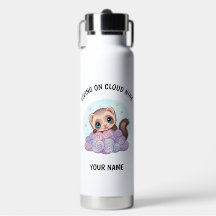Personalised Cute Ferret Water Bottle