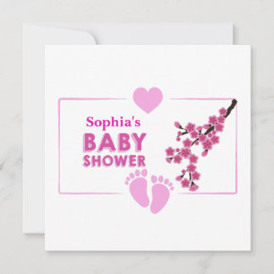 Personalised Cute Floral Baby Shower Invitation