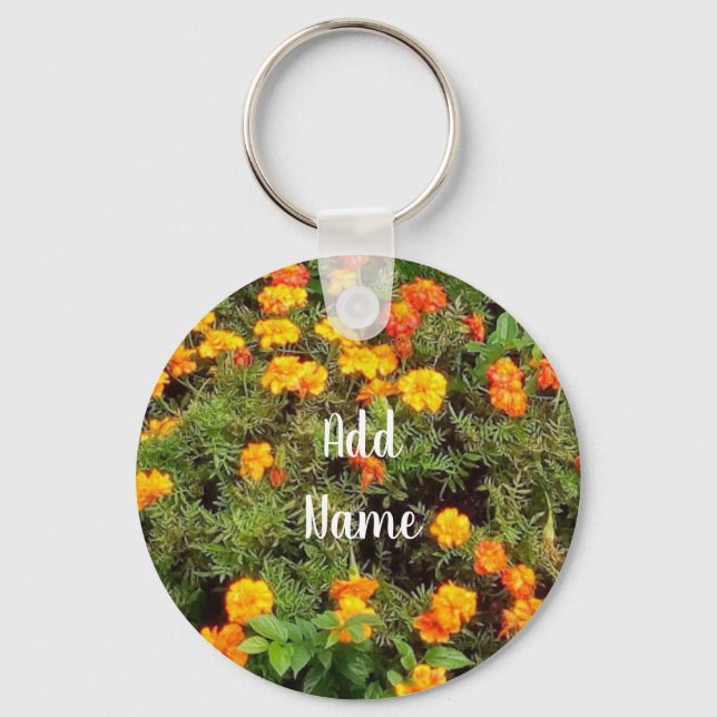 Personalised Cute floral Keychain (Front)