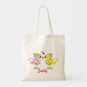 Personalised Cute fox kids Tote Bag