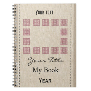 Personalised Cute Framed Linen Look Notebook