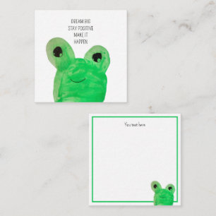 Personalised Cute frog inspirational quote Card
