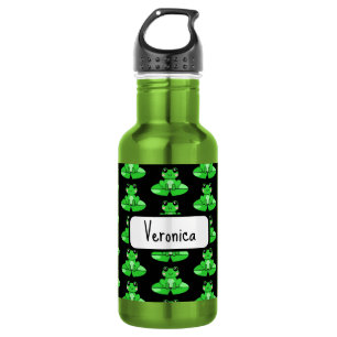 Personalised Cute Frog   Name in Heart 532 Ml Water Bottle