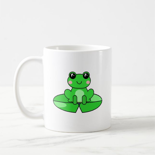 Personalised Cute Frog | Name in Heart Coffee Mug (Left)
