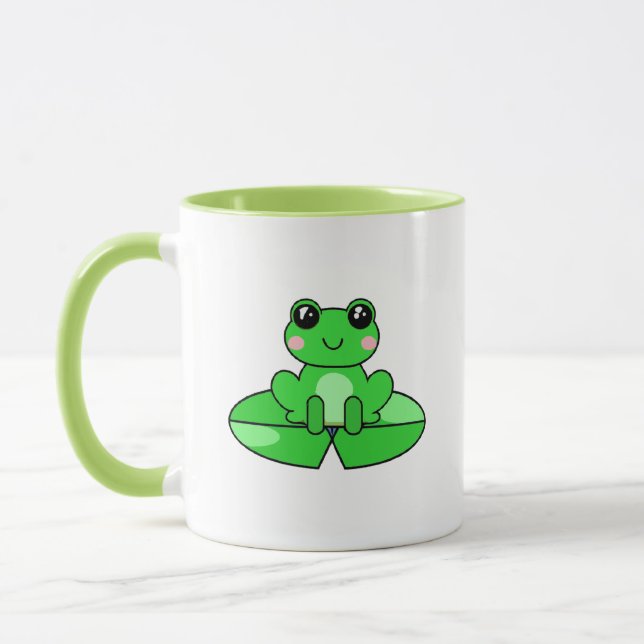 Personalised Cute Frog | Name in Heart Mug (Left)