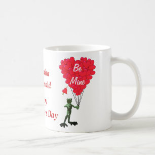 Personalised cute frog Valentines day Coffee Mug