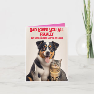 Personalised Cute Funny Pet Photo Father's Day Card