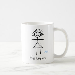 Personalised Cute Funny Teacher Stick Figure Coffee Mug