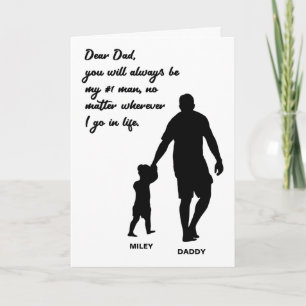 Personalised Cute Gift For Dad From Daughter Card