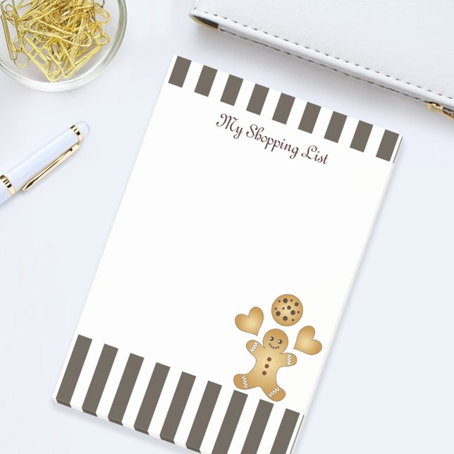 Personalised Cute Gingerbread Man Cookie Post-it Notes (Creator Uploaded)