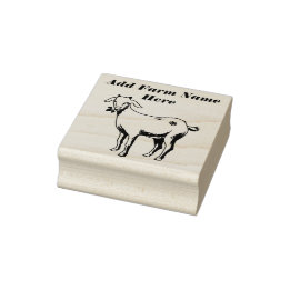 Personalised Cute Goat Farm Stamp