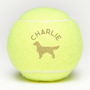 Personalised Cute golden retriever dog tennis ball