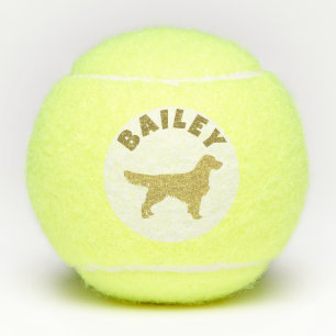 Personalised Cute golden retriever dog tennis ball