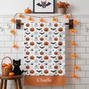 Personalised Cute Halloween Bath Towel