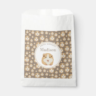 Personalised Cute Hamster Pattern Birthday Party Favour Bags