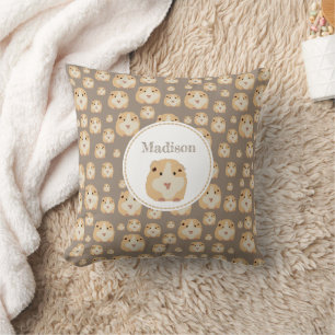 Personalised Cute Hamster Pattern Cushion