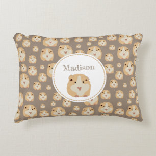 Personalised Cute Hamster Pattern  Decorative Cushion