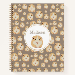 Personalised Cute Hamster Pattern  Notebook
