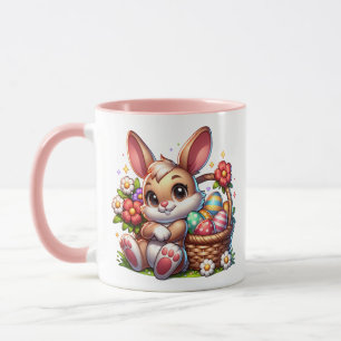 Personalised Cute Happy Easter Mum Mug