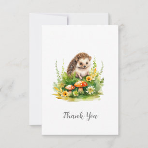 Personalised Cute Hedgehog Thank You Card