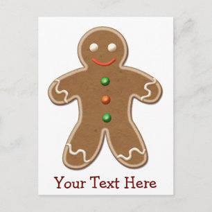 Personalised Cute Holiday Gingerbread Man
