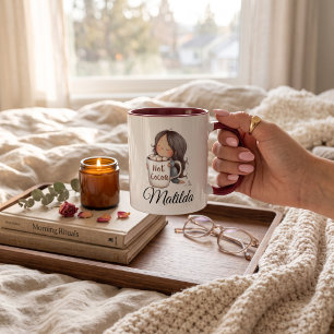 Personalised cute hot cocoa mug