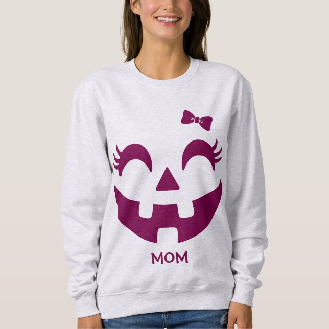 Personalised Cute Jack O' Lantern Face  Sweatshirt (Front)