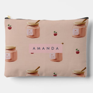 Personalised Cute Jam Jar Pattern Accessory Pouch