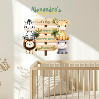 Personalised Cute Jungle Animals Kids