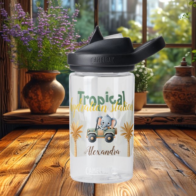 Personalised Cute Jungle Animals Kids  Water Bottle (Creator Uploaded)