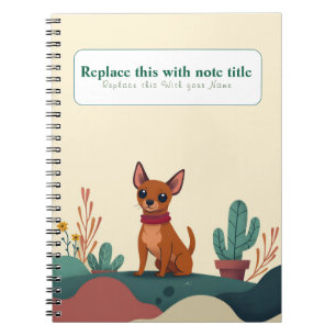 Personalised Cute Kawaii Dog Notebook