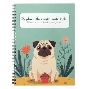 Personalised Cute Kawaii Dog Notebook
