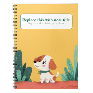 Personalised Cute Kawaii Dog Notebook