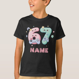 Personalised Cute Kawaii Gamer 67 Game Controller T-Shirt