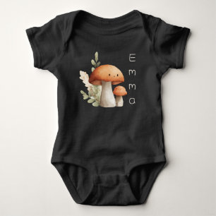 Personalised Cute Kawaii mushroom Baby Bodysuit
