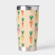 Personalised Cute Kawaii Pastel Carrot Faces 