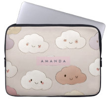 Personalised Cute Kawaii Pastel Smiling Clouds