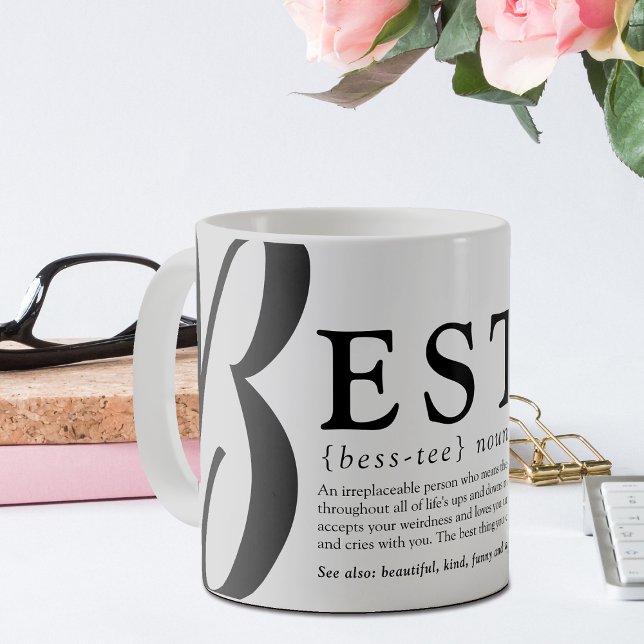 Personalised Cute Keepsake Bestie Definition  Coff Coffee Mug (Creator Uploaded)