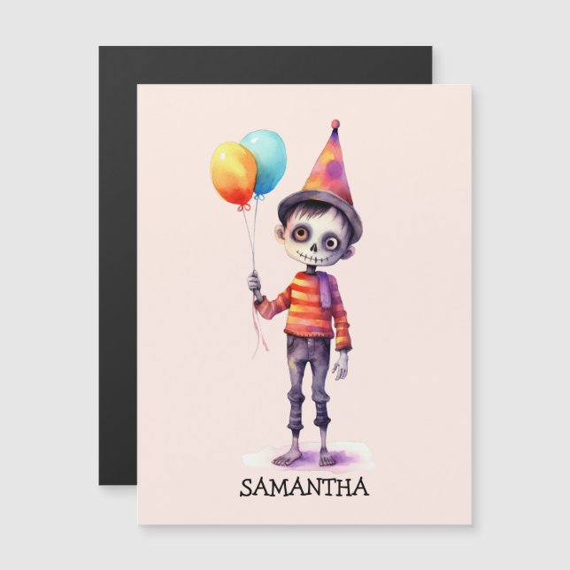 Personalised Cute Kid Zombie Halloween (Front/Back)