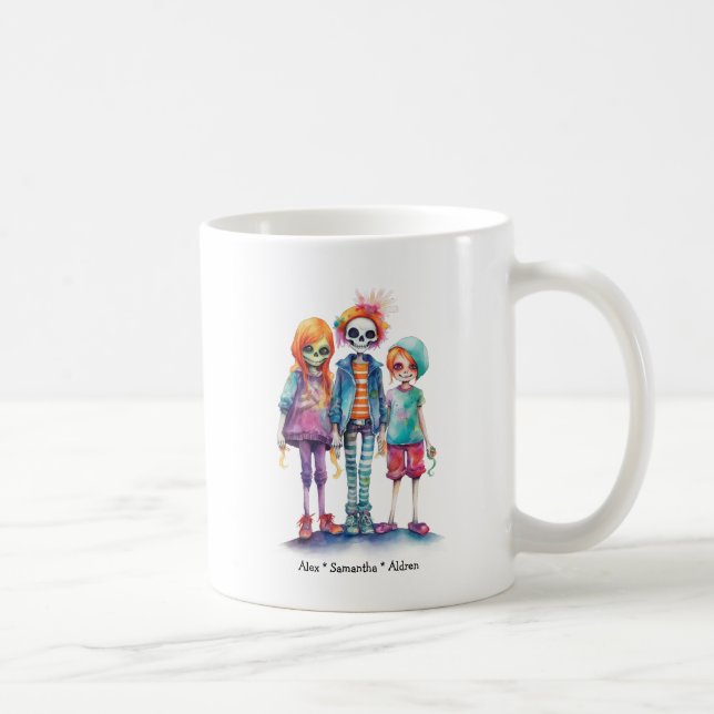 Personalised Cute Kid Zombie Halloween (11) Coffee Mug (Right)