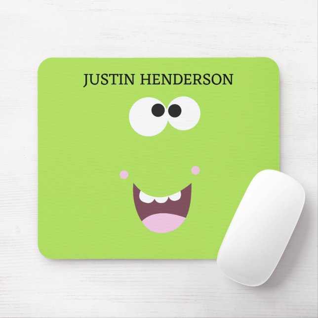 Personalised Cute Kids Monster Mouse Pad/Desk Mat (With Mouse)