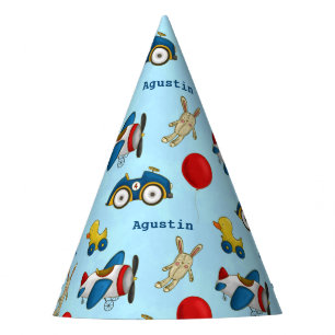 Personalised Cute Kids Toys Pattern Party Hat