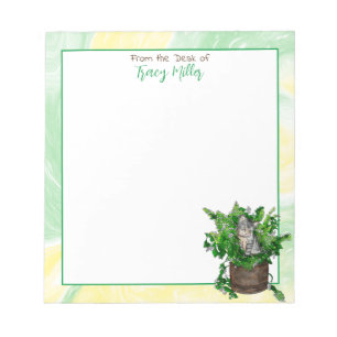 Personalised Cute Kitten in Catnip   Notepad