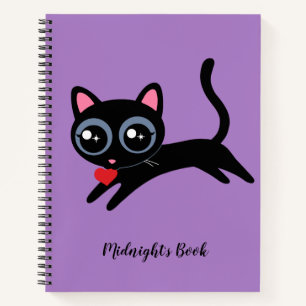 Personalised Cute Kitty Cat Heart Thief Notebook